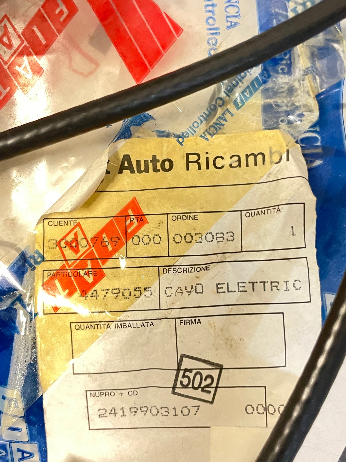 Cavo Elettrico Antenna Autoradio Fiat Uno R/89, Punto, Tempra, Tipo, Lancia Y10 - COD. 4479055