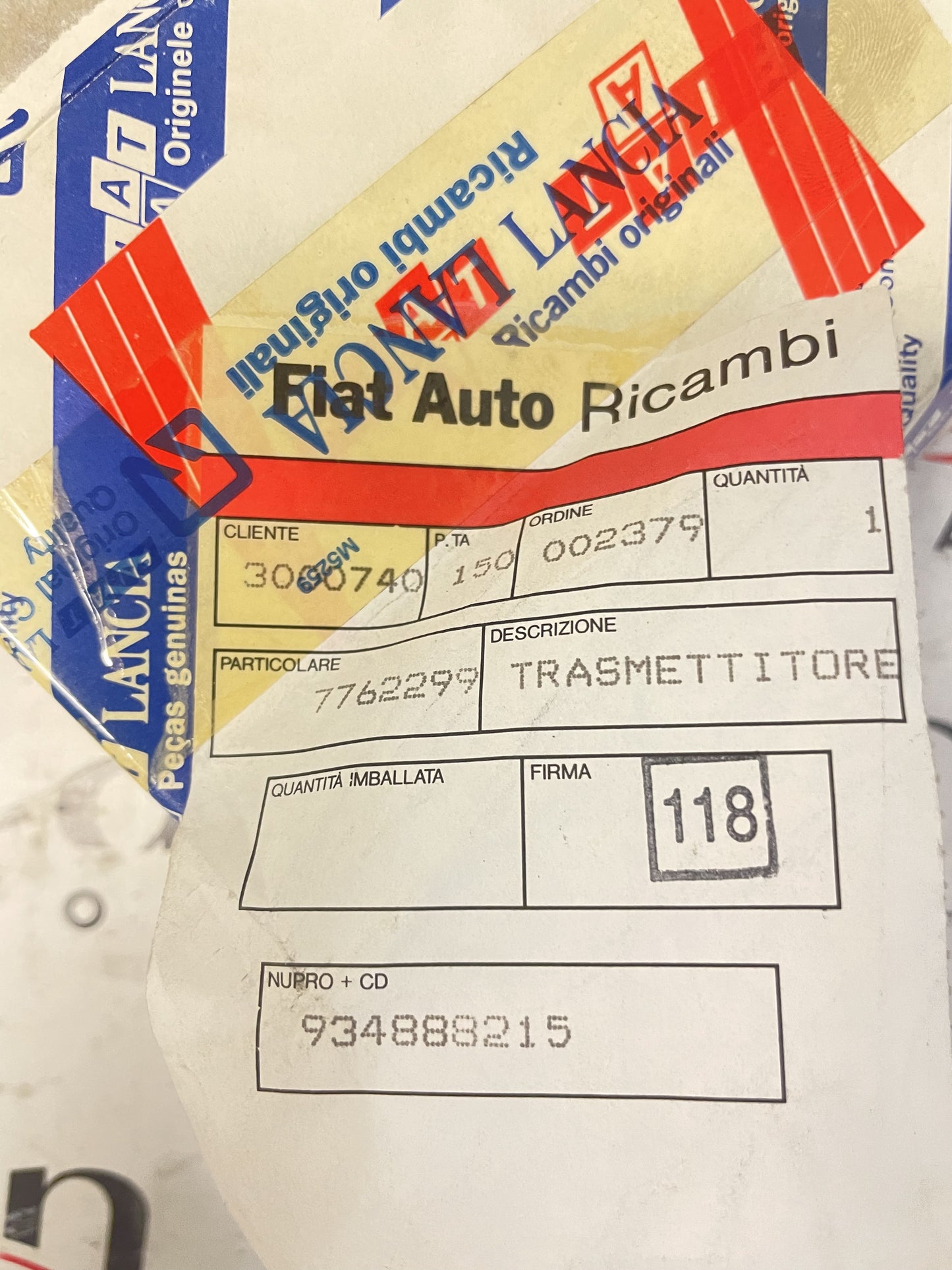 Sensore Temperatura [7762299] - FIAT Cinquecento (1992-1998) - Nuovo Originale