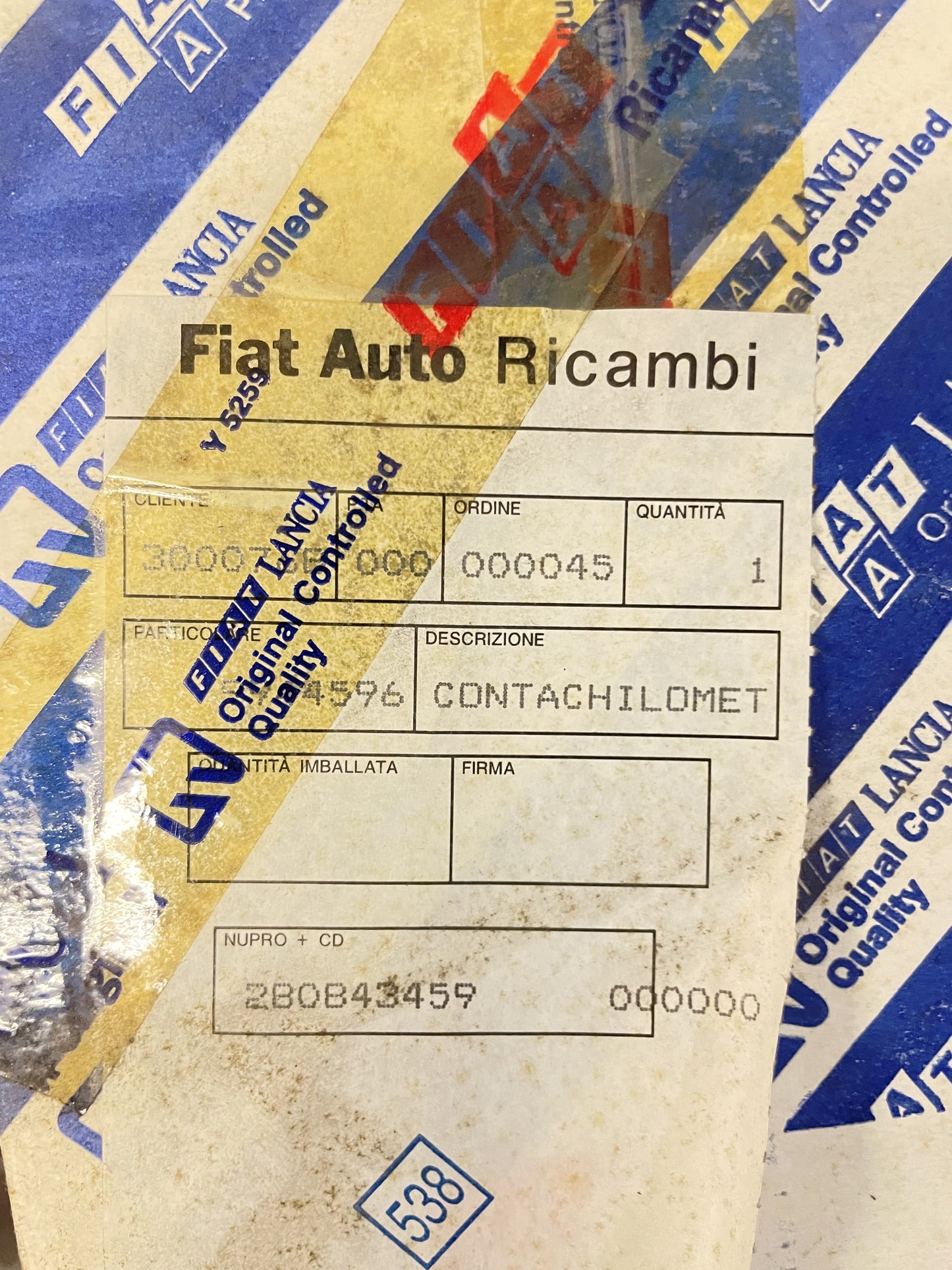 Indicatore Cruscotto Chilometraggio [9944596] - FIAT Cinquecento - Nuovo Originale