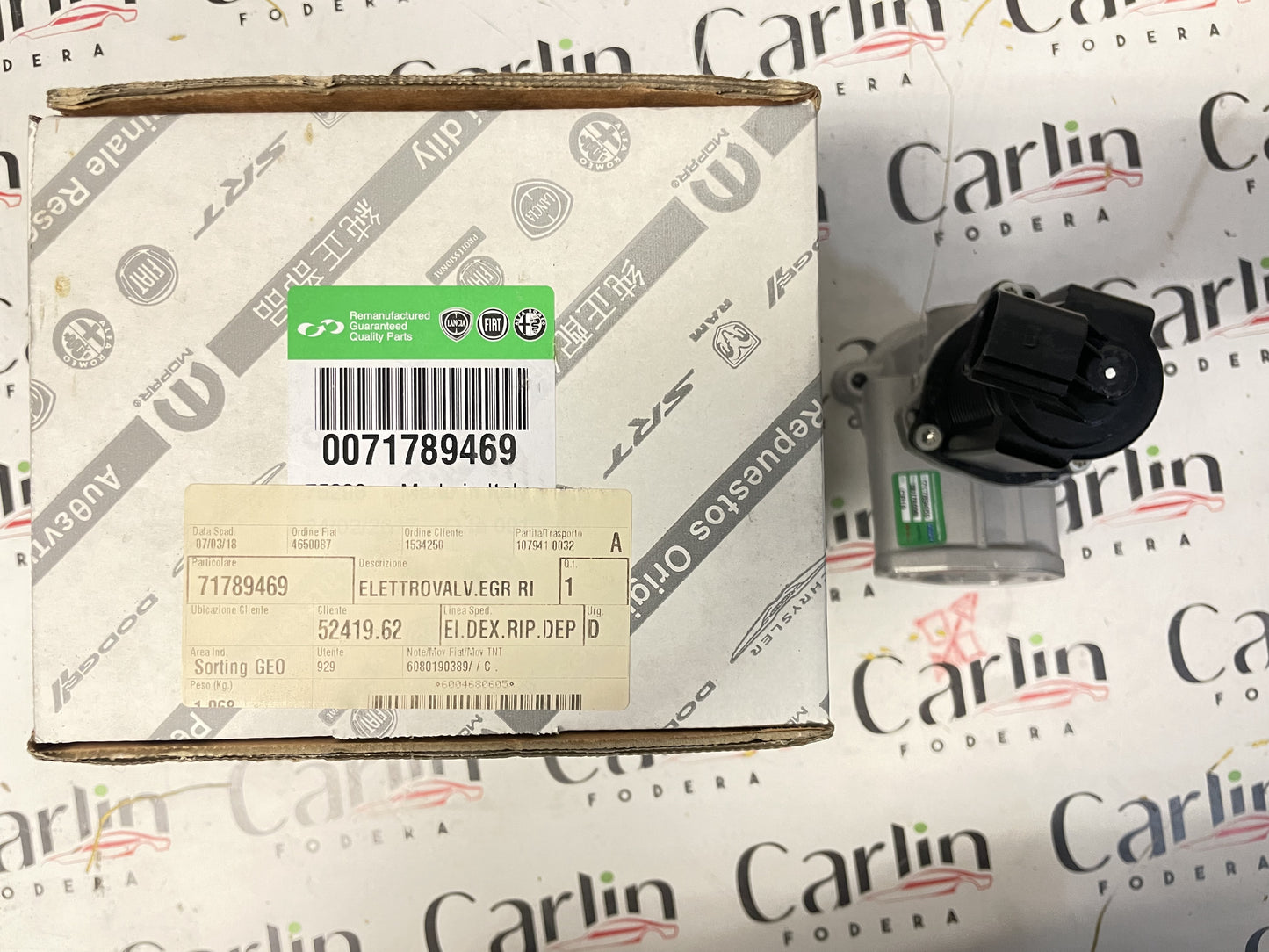 Valvola EGR [71789469] - ALFA ROMEO MiTo / FIAT Doblo / Punto / Qubo / Lancia Ypsilon / Opel Astra / Corsa - 1.3 Multijet - Nuovo Originale