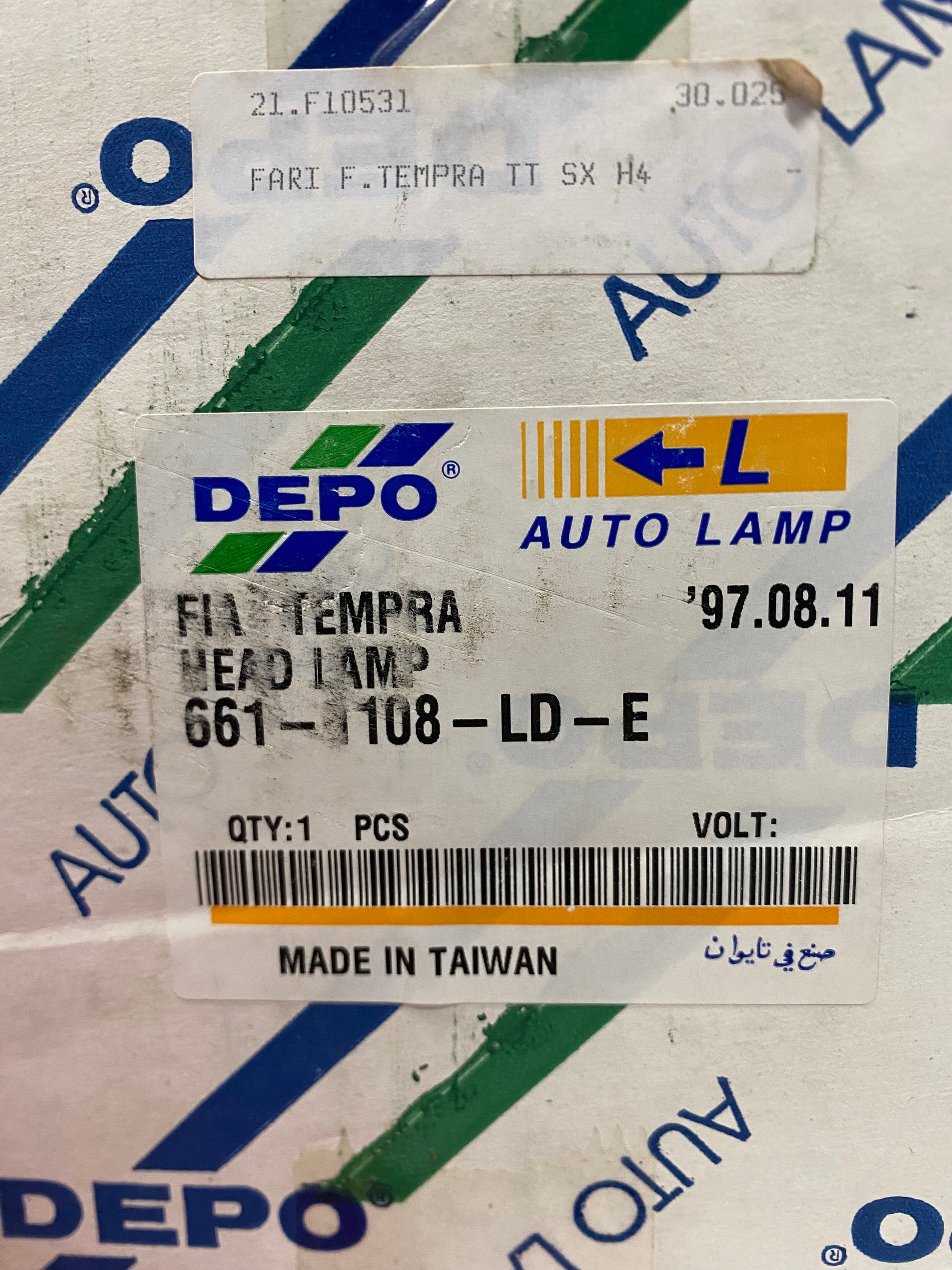 PROIETTORE ANTERIORE DESTRO NUOVO – FIAT TEMPRA – DEPO 6611108LDE 9