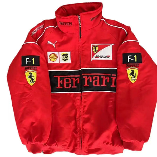 Red Ferrari F1 Vintage Jacket