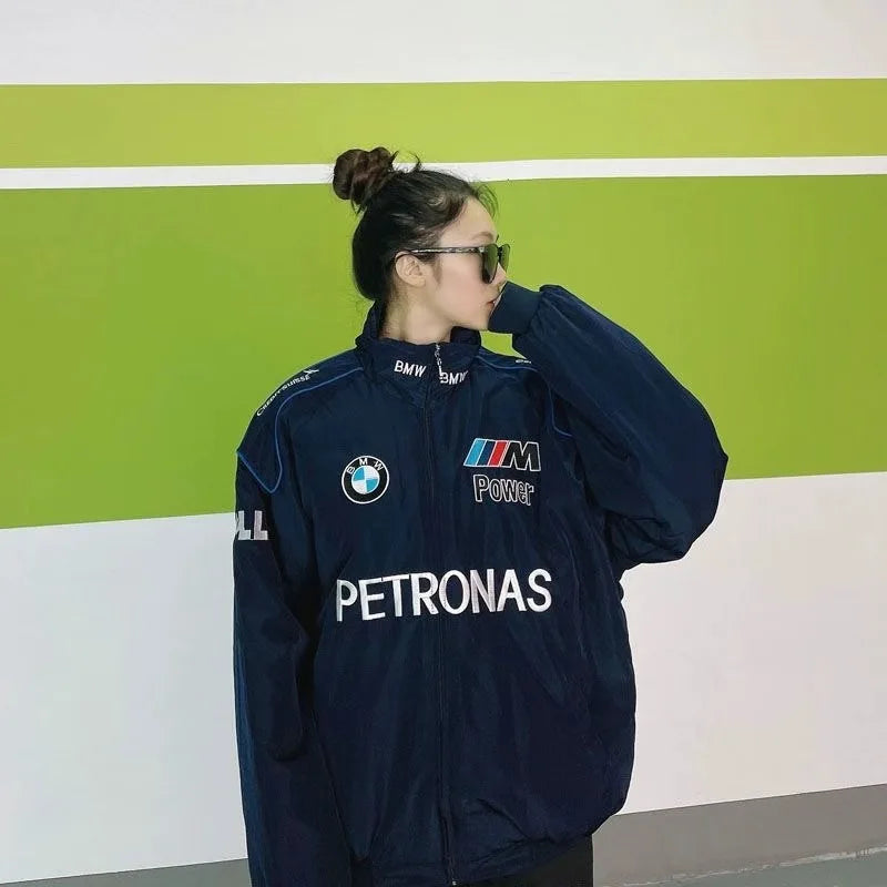 2025 new BMW F1 racing suit fully embroidered racing motorcycle suit team suit casual jacket