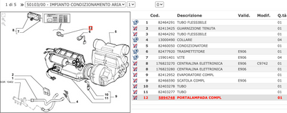 Interruttore Fendinebbia Fiat Punto GT RHD - COD. 5894957 Nuovo Originale