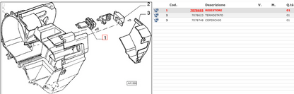 RESISTORE CONDIZIONATORE FIAT PALIO/SIENA/STRADA 7078695 NUOVO ORIGINALE