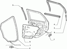 FIAT PUNTO - RASCHIAVETRO ESTERNO POSTERIORE SX - NUOVO ORIGINALE - COD. 46523441