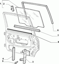 RASCHIAVETRO POSTERIORE DESTRO ESTERNO FIAT MULTIPLA ORIGINALE COD. 51758061