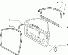 LANCIA YPSILON - MODANATURA RASCHIAVETRO ESTERNO DX NUOVO ORIGINALE COD. 46821143 / 51786246