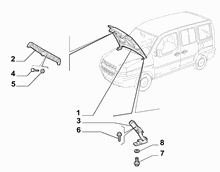 COFANO MOTORE ANTERIORE FIAT DOBLO' NUOVO DA VERNICIARE ORIGINALE COD. 46743225