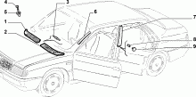 LANCIA DEDRA INTEGRALE - MODANATURA MONTANTE SX - NUOVA ORIGINALE - COD. 46460014