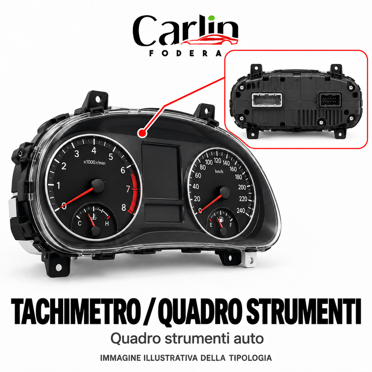 Immagine illustrativa generica: tachimetro e quadro strumenti; non raffigura il ricambio specifico.